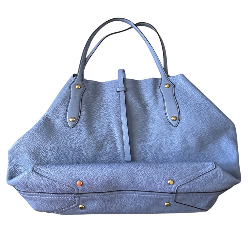 ANNABEL INGALL Light Blue Tote Bag with Gold Accents